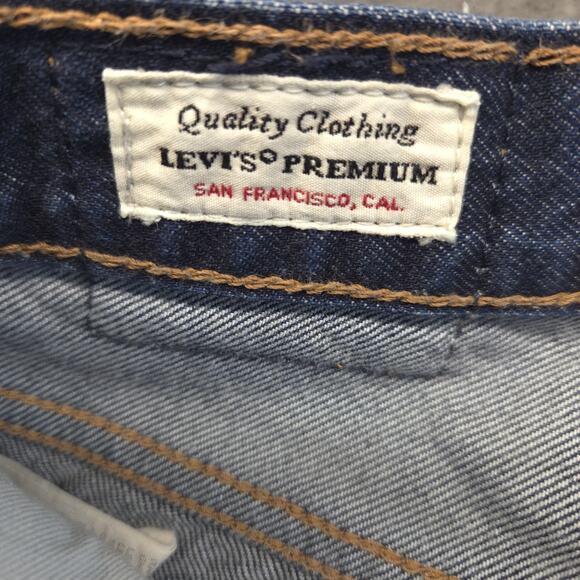 Levis 501 Jeans‎ Mens 28x32 Blue Straight Button Fly Dark Wash Premium Denim - Picture 12 of 16